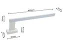BRW Сяйво світлодіодний металевий настінний світильник для ванної кімнати білий 086748 фото thumb №3