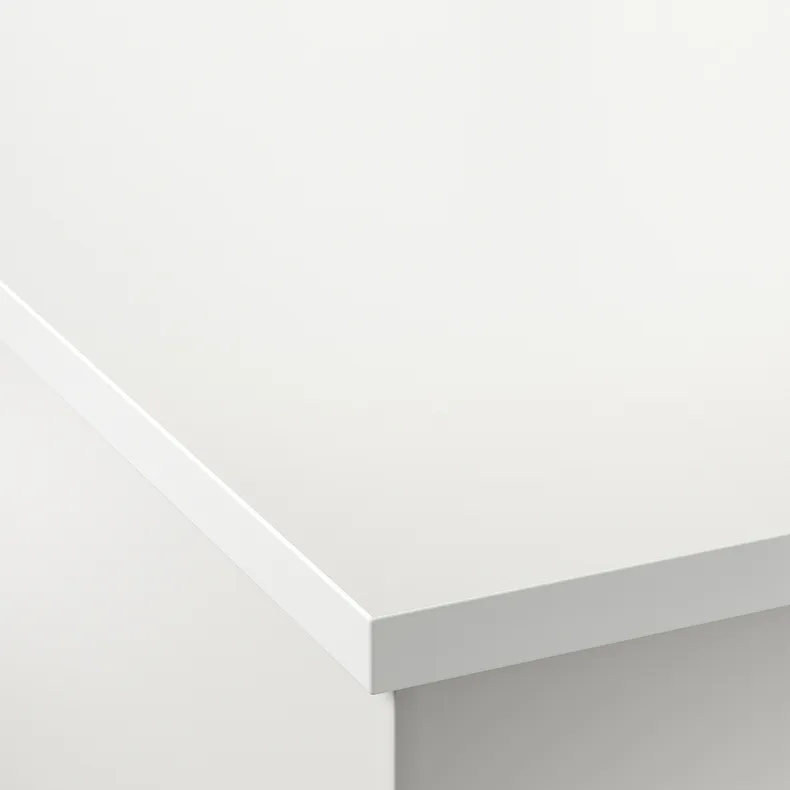 IKEA EKBACKEN ЭКБАККЕН, столешница, двусторонняя, с белой окантовкой светло-серый / белый / ламинат, 246x2.8 см 202.913.43 фото №10