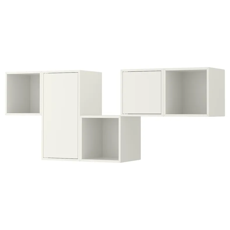 IKEA EKET ЕКЕТ, настінна комбінація шаф, білий, 175x35x70 см 692.846.47 фото №1