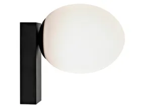 BRW Сталевий настінний світильник для ванної Ice Egg біло-чорний 083937 фото