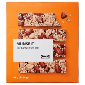 IKEA MUNSBIT МУНСБІТ, горіховий батончик, з морською сіллю, 96 g 604.665.43 фото