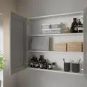 IKEA ENHET ЕНХЕТ, настінна шафа з 2 полицями/дверцят, біла/сіра рамка, 80x17x75 см 593.236.92 фото thumb №3