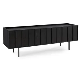 MEBEL ELITE Шкаф 3-х дверный RTV 160 см BERGAMO Black фото