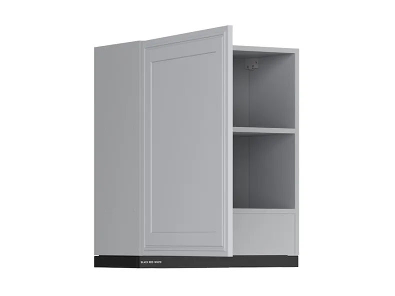 BRW Верхний кухонный шкаф Verdi 60 см с вытяжкой слева светло-серый матовый, греноловый серый/светло-серый матовый FL_GOO_60/68_L_FL_BRW-SZG/JSZM/CA фото №3