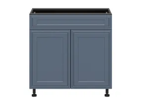 BRW Двухдверный кухонный шкаф Verdi 80 см с выдвижным ящиком mystic matt, черный/матовый FL_D1S_80/82_L/P/SMB-CA/MIM фото