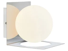 BRW Настенный светильник для ванной комнаты Zenith из металлического стекла белый и серебристый 070364 фото