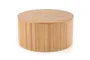 Журнальный столик деревянный круглый HALMAR WOODY, 80x80 см, натуральный фото