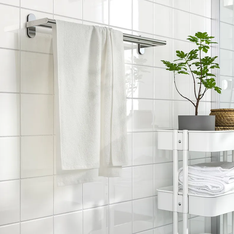 IKEA LUDDVIAL ЛУДДВІАЛ, банний рушник, білий, 55x120 см 105.798.68 фото №3