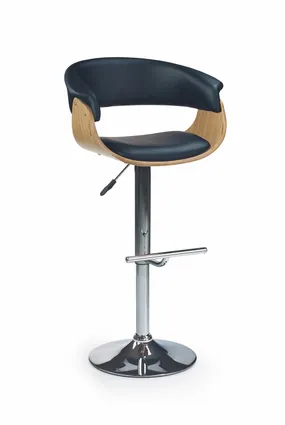 Барний стілець HALMAR H45 світлий дуб/чорний фото