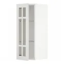 IKEA METOD МЕТОД, навесной шкаф / полки / стеклян дверца, белый / Стенсунд белый, 30x80 см 594.545.98 фото thumb №1