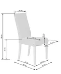 Кухонный стул HALMAR DIEGO белый/серый фото thumb №3