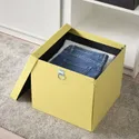IKEA NIMM НІММ, коробка для зберігання з кришкою, жовтий, 32x30x30 см 705.959.45 фото thumb №5