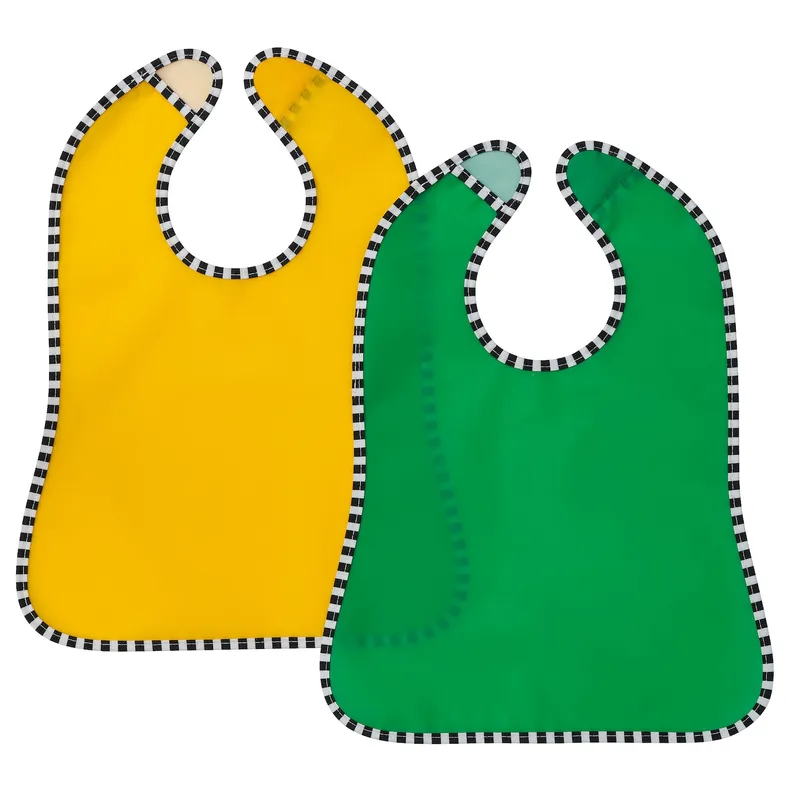 IKEA GRÖNFINK ГРЕНФІНК, дитячий нагрудник, зелений/жовтий 105.724.09 фото №1