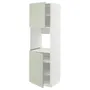 IKEA METOD МЕТОД, висока шафа для дух, 2 дверцят / пол, білий / Стенсунд світло-зелений, 60x60x200 см 094.866.53 фото