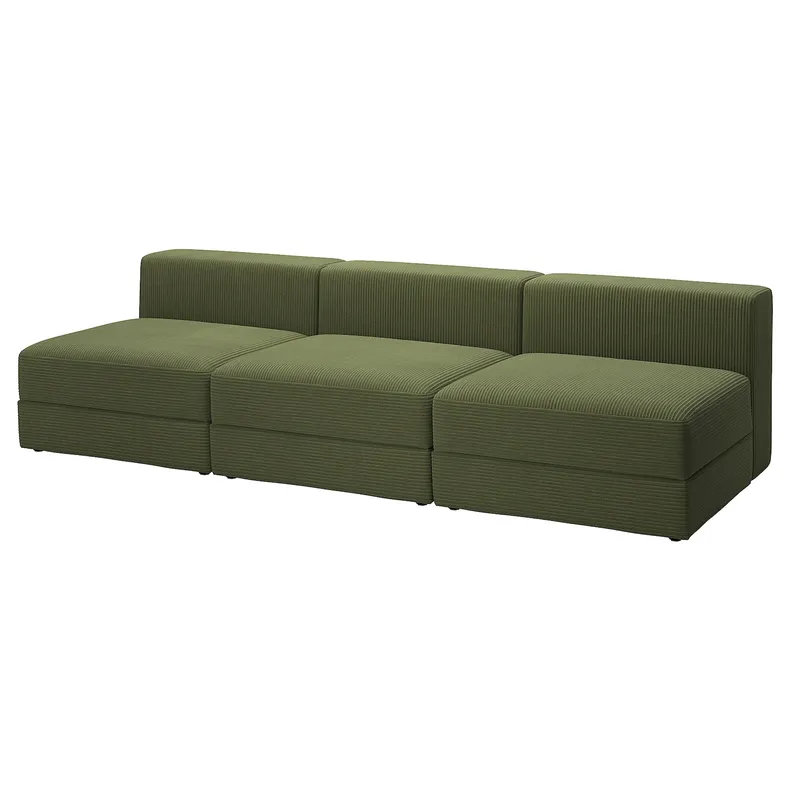 IKEA JÄTTEBO ЄТТЕБУ, 4,5-місний модульний диван, САМСАЛА темний жовто-зелений 394.850.96 фото №1