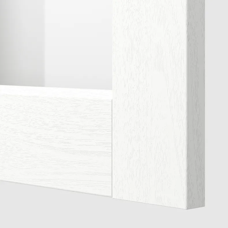 IKEA METOD МЕТОД, навесной шкаф / полки / 4 стеклян двери, белый Энкёпинг / белая имитация дерева, 80x100 см 194.734.81 фото №2