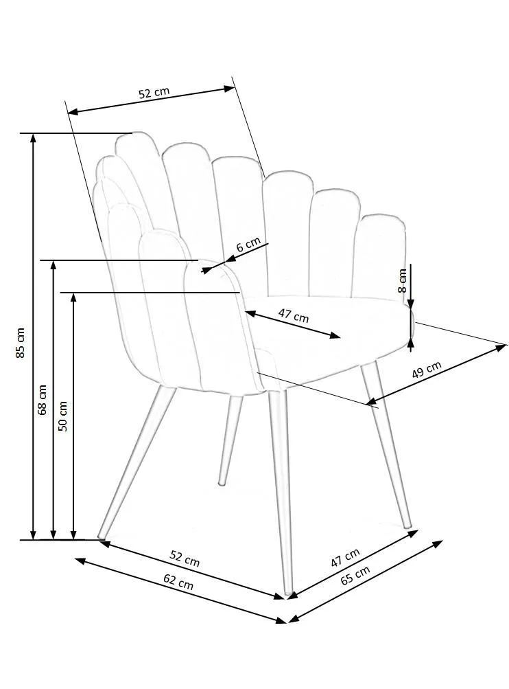 Кухонный стул HALMAR K410 горчичный фото №11