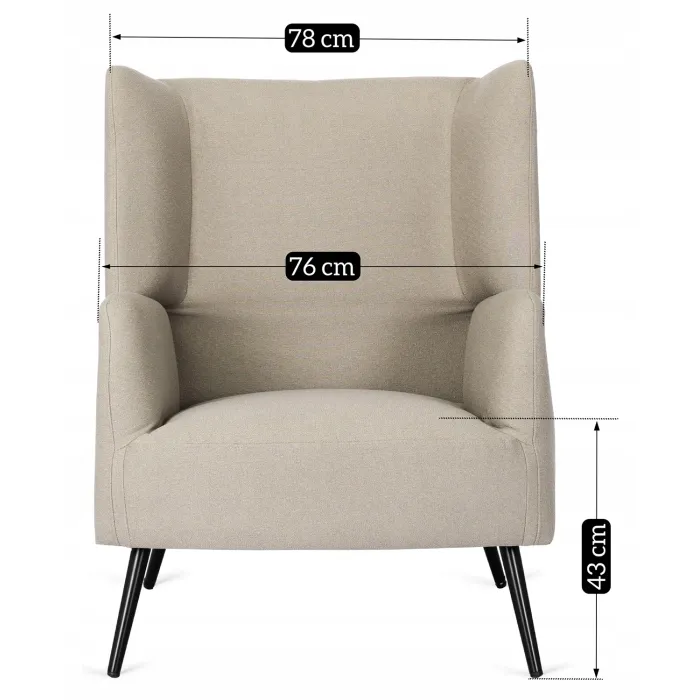 Крісло м'яке MEBEL ELITE LARSEN, тканина: Світло-коричневий фото №14