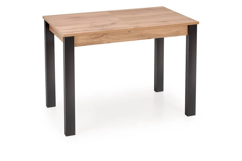 Обеденный стол раскладной HALMAR GINO 100-135x60 см, столешница - дуб вотан, ножки - черные фото №1