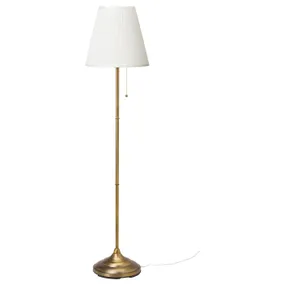 IKEA ÅRSTID ОРСТИД, светильник напольный, латунь/белый 003.213.17 фото