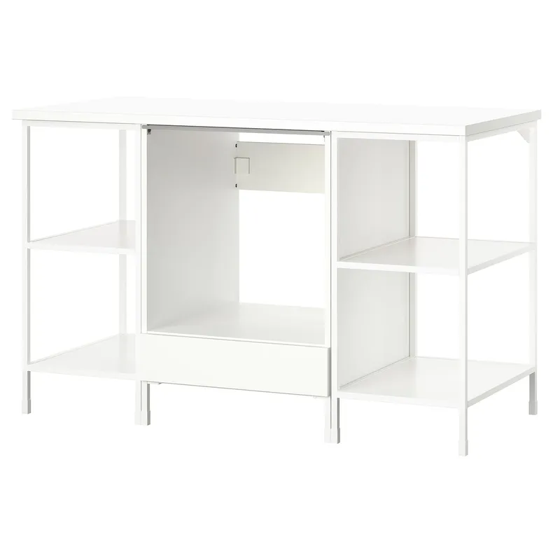 IKEA ENHET ЕНХЕТ, шафа, білий, 143x63.5x91 см 995.478.93 фото №1