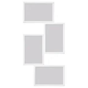 IKEA YLLEVAD ІЛЛЕВАД, рамка для колажу на 4 фотографії, білий, 21x41 см 304.252.76 фото