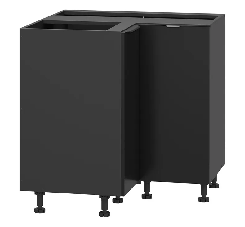 BRW Угловой кухонный шкаф Sole L6 90 см черный матовый, черный/черный матовый FM_DNW_90/82_P/L-CA/CAM фото №2