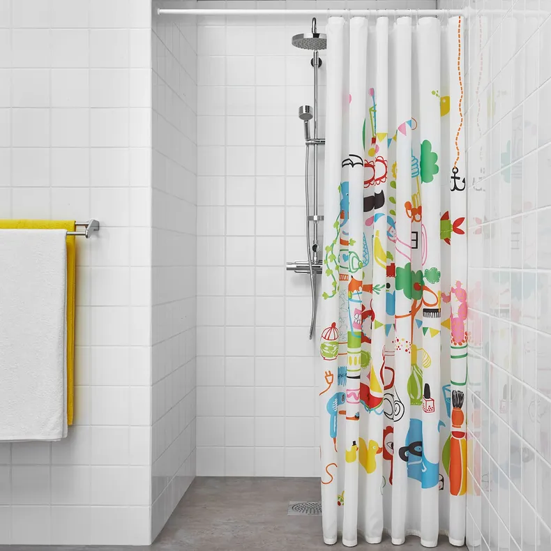 IKEA BOTAREN БОТАРЕН, штанга для шторы в ванную, белый, 70-120 см 103.060.19 фото №5