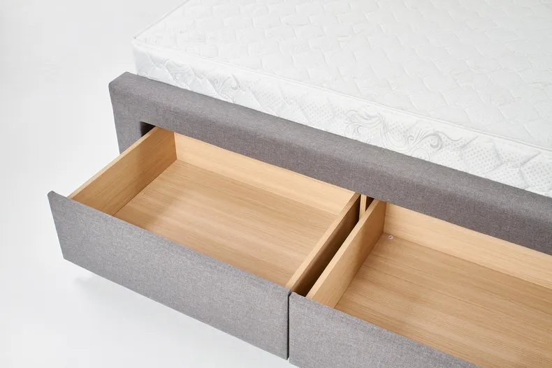 Двоспальне ліжко HALMAR З ящиками Modena 160x200 см сірого кольору фото №13