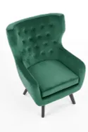 Крісло м'яке HALMAR MARVEL темно-зелений/чорний фото thumb №8