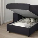 IKEA VIMLE ВІМЛЕ, 3-місний диван із кушеткою, з широкими підлокітниками/Djuparp темно-сірий 594.326.86 фото thumb №3