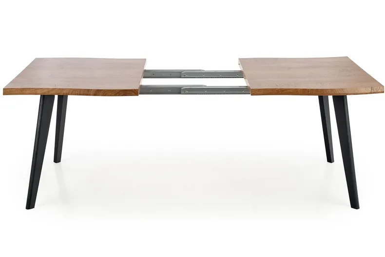 Кухонний стіл розкладний HALMAR DICKSON 120-180x80 см, стільниця - натуральний дуб, ніжки - чорні фото №16