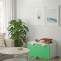 IKEA SMÅSTAD СМОСТАД, скамья с отделением для игрушек, белый / зелёный, 90x52x48 см 493.891.60 фото thumb №4