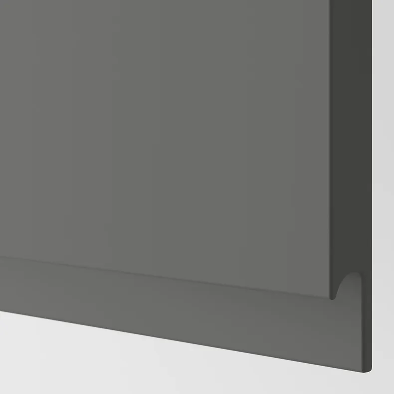 IKEA VOXTORP ВОКСТОРП, 2 дверцят для кутової підлог шафи, лівосторонній темно-сірий, 25x80 см 304.540.99 фото №2
