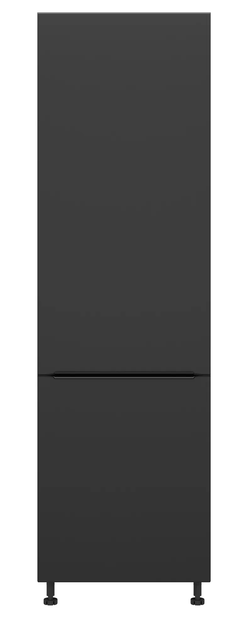 BRW висока кухонна шафа Sole L6 60 см ліва з шухлядами чорна матова, чорний/чорний матовий FM_D4STW_60/207_L/L-CA/CAM фото №1