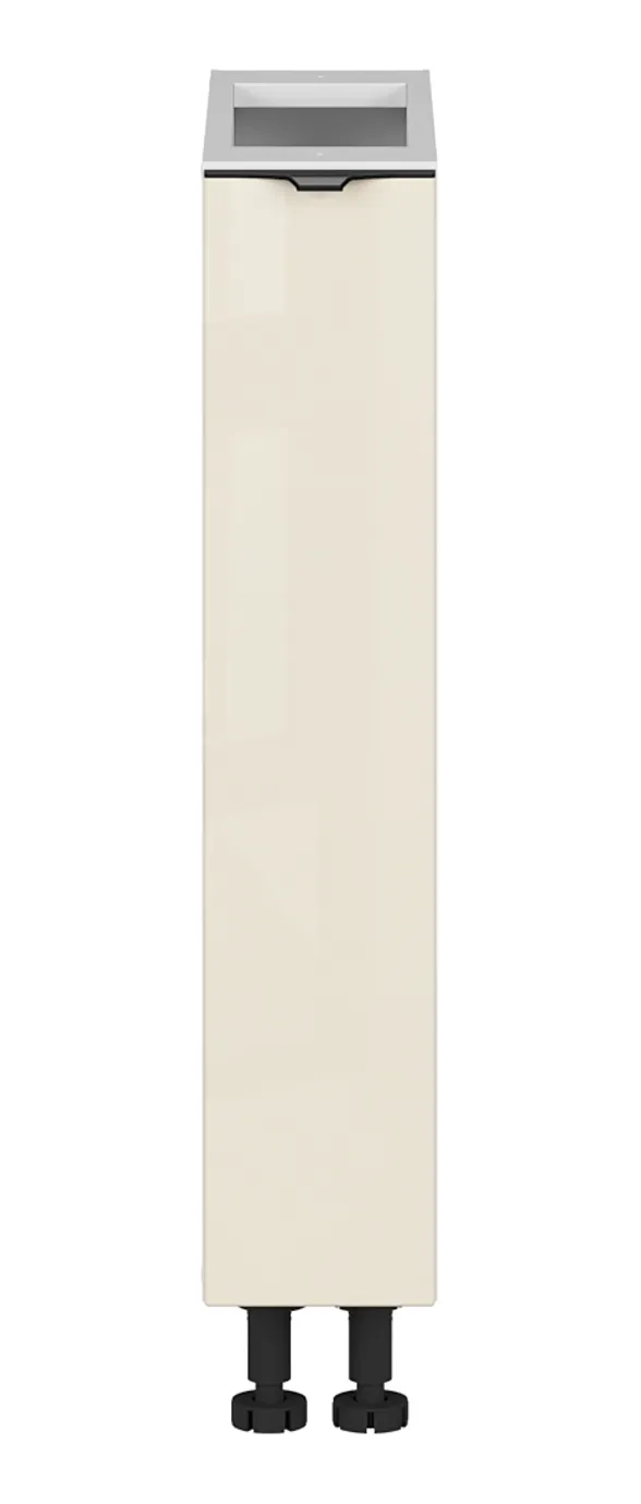 BRW Кухонный базовый шкаф Sole L6 15 см с корзиной для груза магнолия жемчуг, альпийский белый/жемчуг магнолии FM_DC_15/82_C-BAL/MAPE фото №1