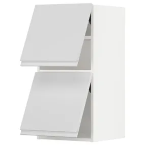 IKEA METOD МЕТОД, навесной шкаф / 2 дверцы, горизонтал, белый / Воксторп глянцевый / белый, 40x80 см 493.930.58 фото