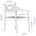 IKEA BONDHOLMEN БОНДХОЛЬМЕН, стіл+4 крісла з підлокітн, вуличний, білий/бежевий 195.498.34 фото thumb №4