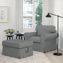 IKEA EKTORP ЭКТОРП, кресло, Реммарн светло-серый 093.198.81 фото thumb №2
