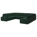 IKEA KIVIK КИВИК, 7-местный п-образный диван, Талмира темно-зеленая 495.277.03 фото thumb №1