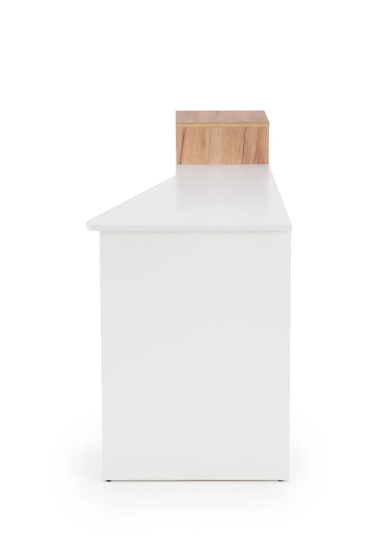 Письмовий стіл HALMAR CONTI 122x57 см білий, золотий дуб фото №6