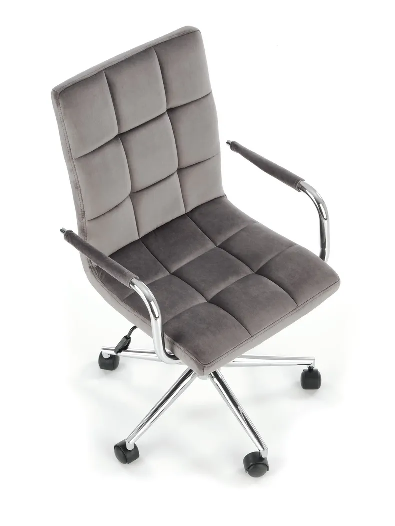 Кресло компьютерное офисное вращающееся HALMAR GONZO 4, серый бархат фото №8