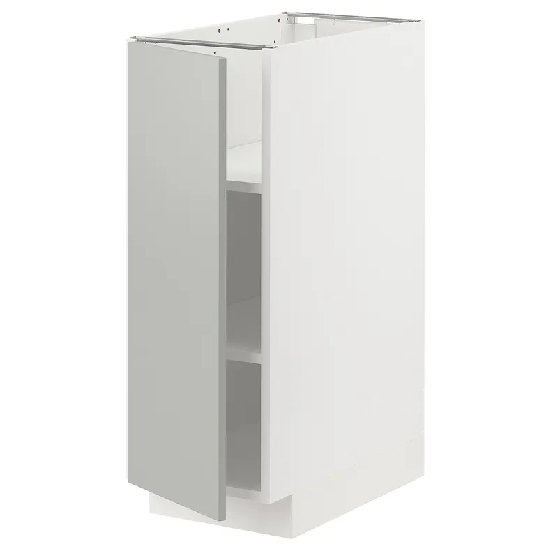 IKEA METOD МЕТОД, напольный шкаф с полками, белый / светло-серый, 30x60 см 495.391.74 фото №1