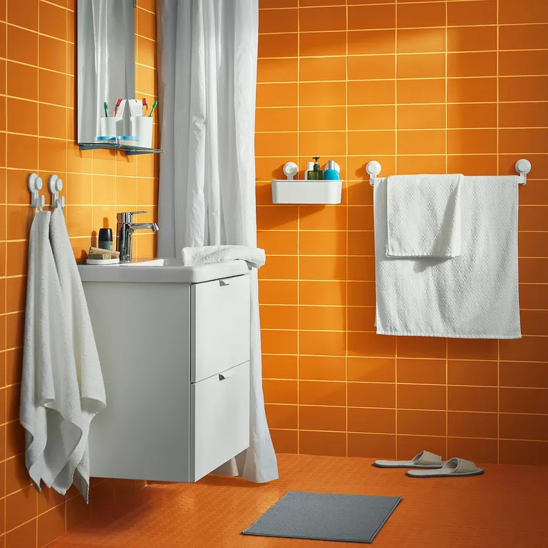 IKEA FINTSEN ФИНТСЕН, коврик для ванной, серый, 40x60 см 005.097.86 фото №5
