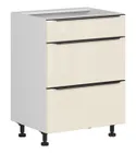 BRW Кухонный шкаф Sole L6 60 см с выдвижными ящиками магнолия жемчуг, альпийский белый/жемчуг магнолии FM_D2S_60/82_2SMB/B-BAL/MAPE фото thumb №2