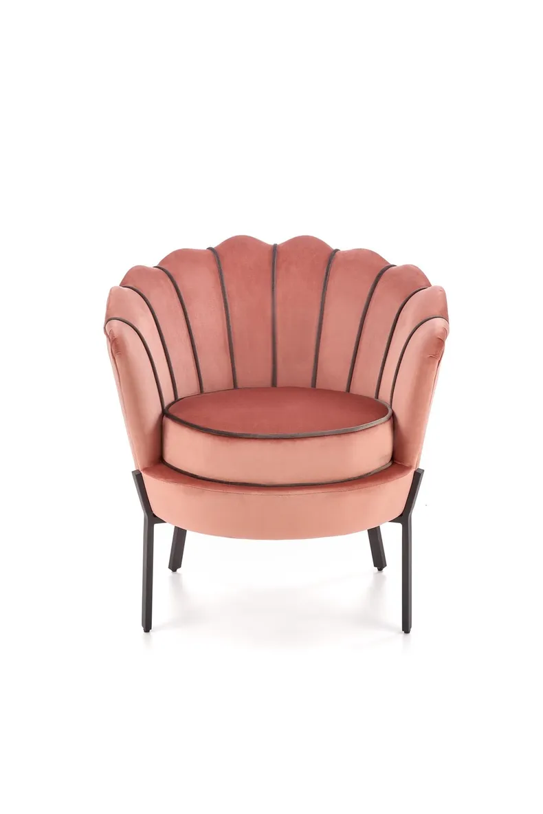 Мягкое кресло HALMAR ANGELO розовый/черный фото №7