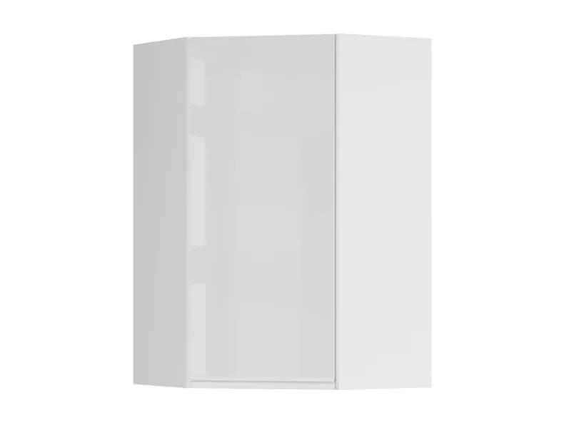 BRW Угловой верхний кухонный шкаф Sole 60 см левый белый глянец, альпийский белый/глянцевый белый FH_GNWU_60/95_L-BAL/BIP фото №1