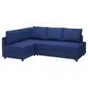 IKEA FRIHETEN ФРІХЕТЕН / KLAGSHAMN КЛАГСХАМН, кутов диван-ліжко із відд д/зберіг, СКІФТЕБУ синій 494.443.26 фото thumb №1