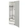 IKEA METOD МЕТОД / MAXIMERA МАКСИМЕРА, высокий шкаф с отд д / акс д / уборки, белый / светло-серый, 60x60x200 см 095.380.44 фото