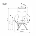 Кухонний стілець HALMAR K536 бежевий фото thumb №2